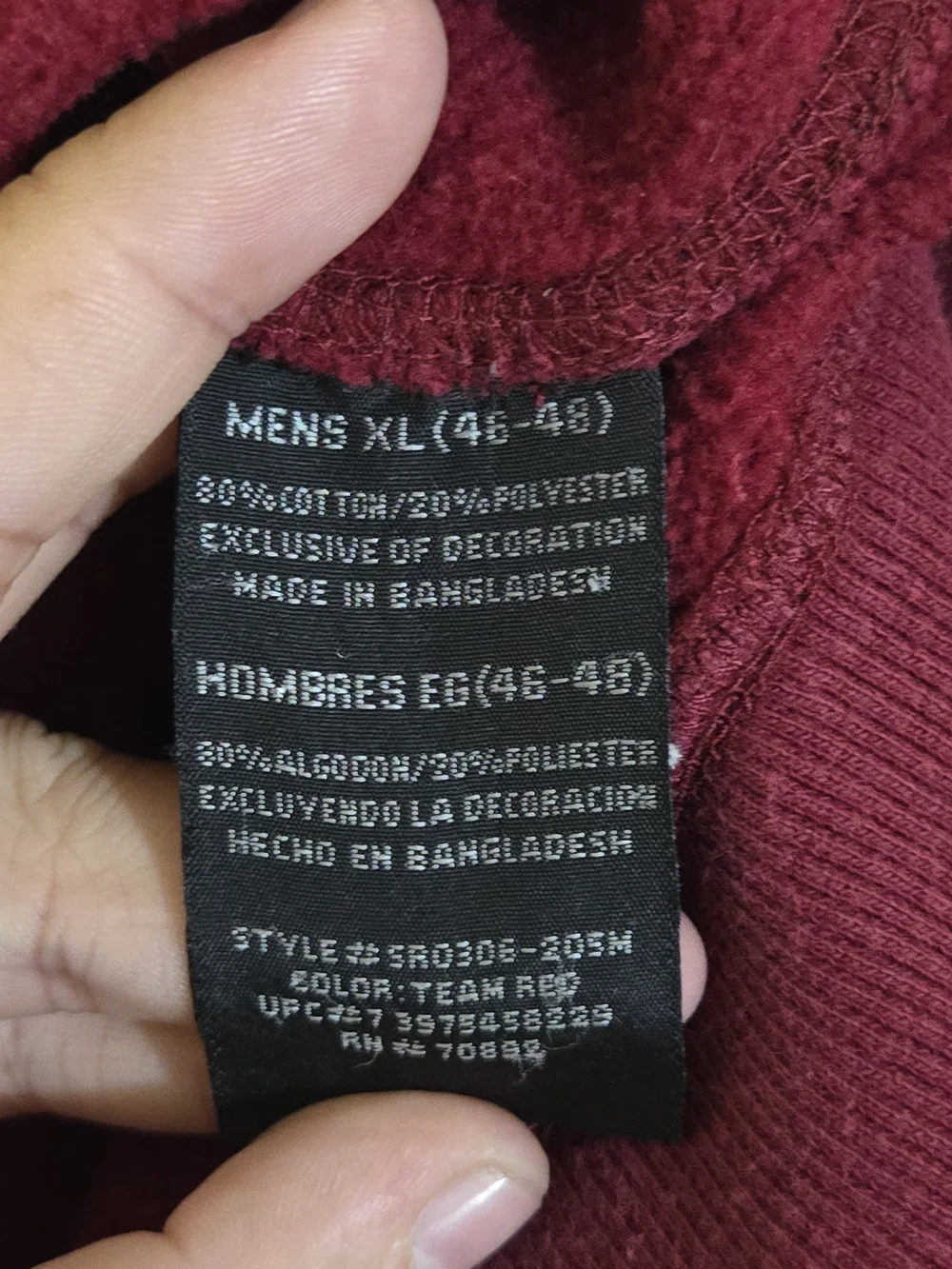 Starter Men's XL Burgundy Crew Neck Fleece Pullover Sweatshirt Embroidered Logo